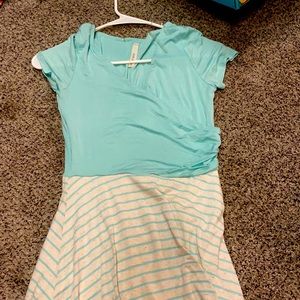 Gilli boutique brand teal and striped dress